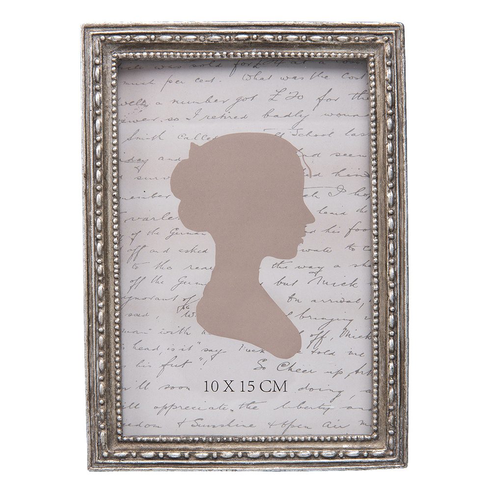 [2F0489M] Picture Frame Silver 12x2x17 cm / 10x15 cm
