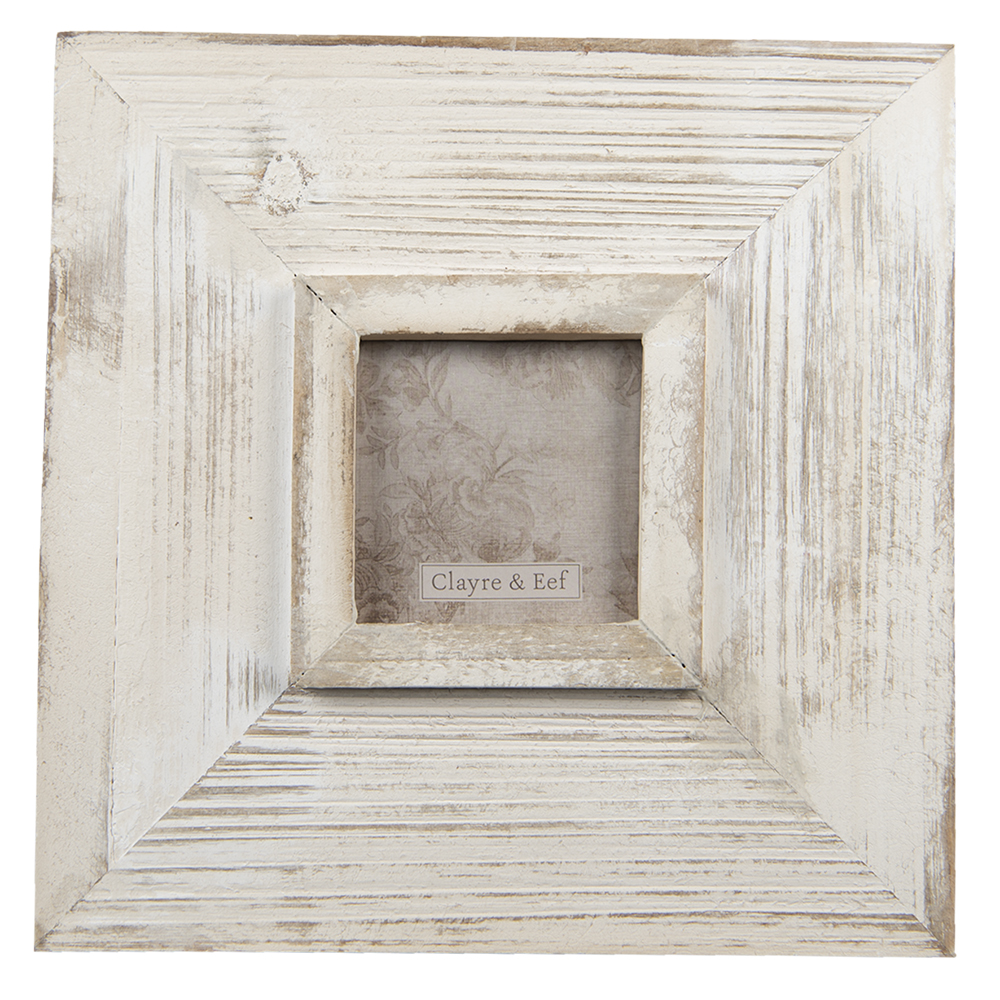 [2F0846] Cornice Foto Bianco 25x2x25 cm / 9x9 cm