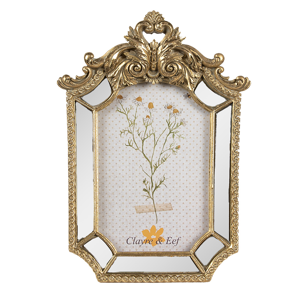 [2F1132] Bilderrahmen Goldfarbig 15x3x22 cm / 10x15 cm