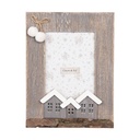 Cadre photo Marron Blanc 16x3x21 cm / 10x15 cm