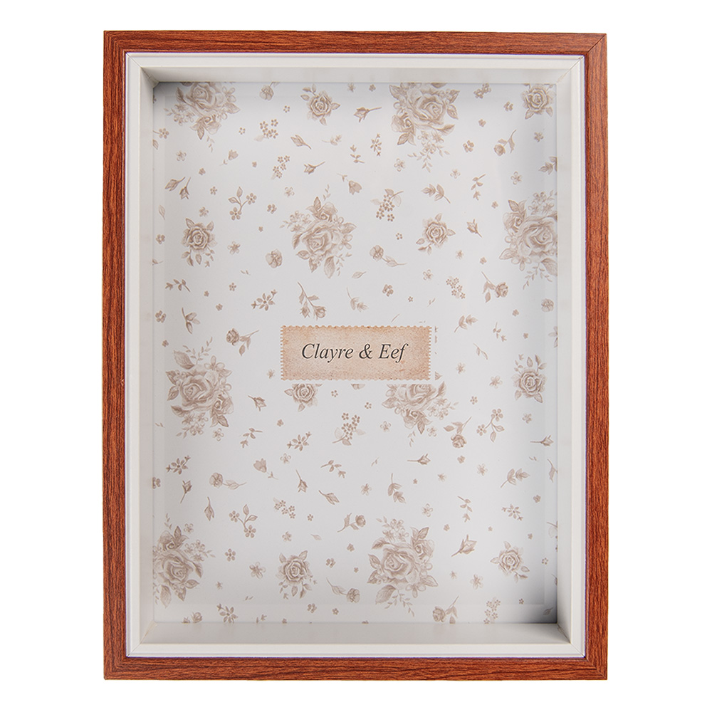 [2F1237M] Cadre photo Marron 15x4x20 cm / 13x18 cm
