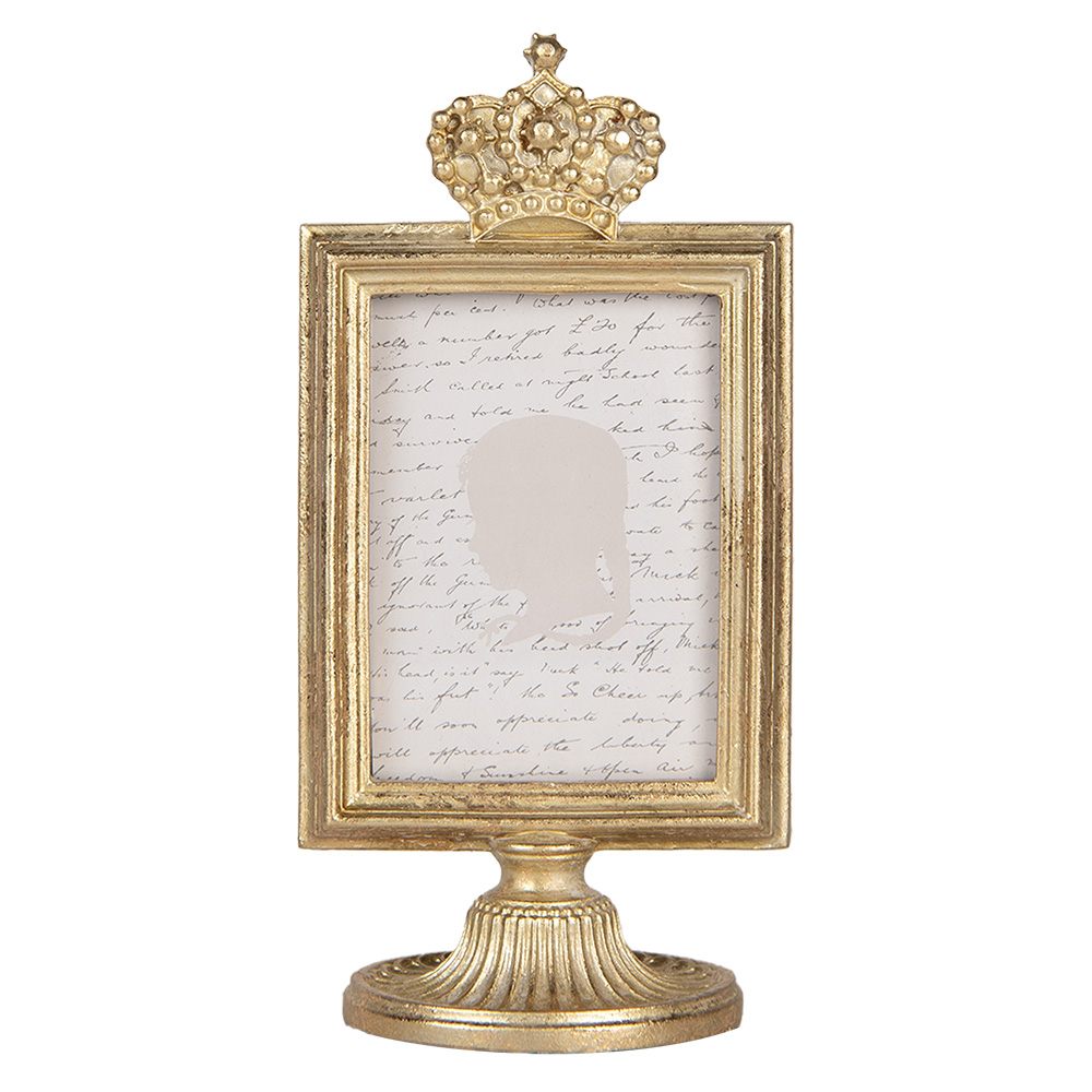 [2F1242] Picture Frame Gold colored 9x6x17 cm / 7x9 cm