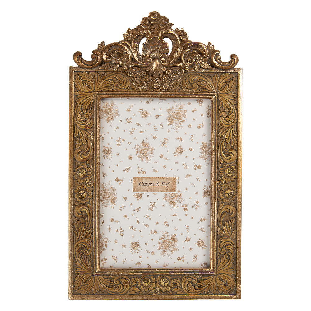 [2F1349S] Picture Frame Gold colored 14x2x24 cm / 10x15 cm