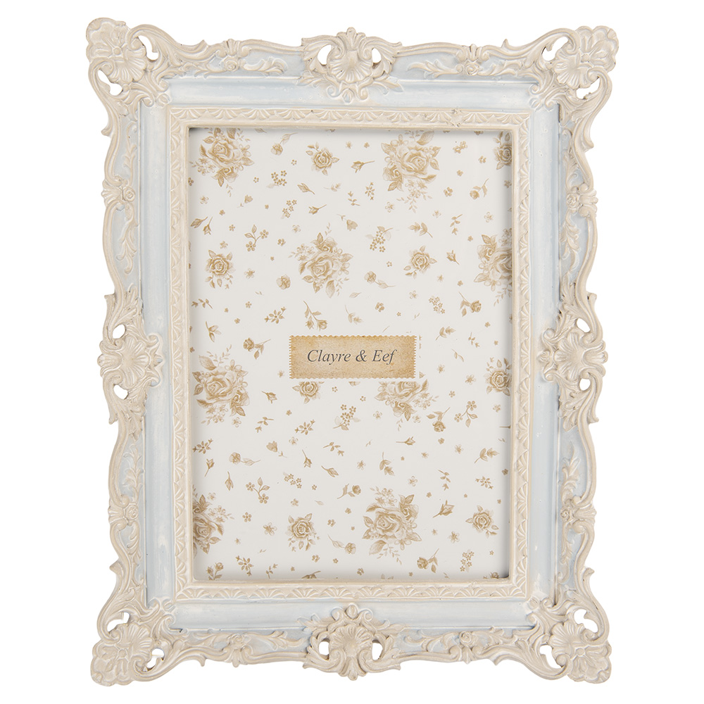 [2F1355M] Picture Frame Blue White 18x3x23 cm / 13x18 cm