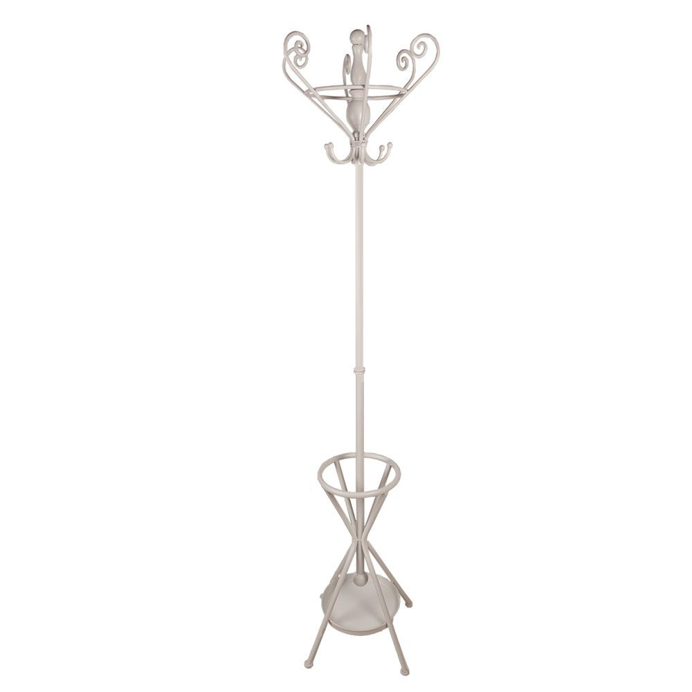 [40067W] Appendiabiti da Terra Bianco 50x50x180 cm