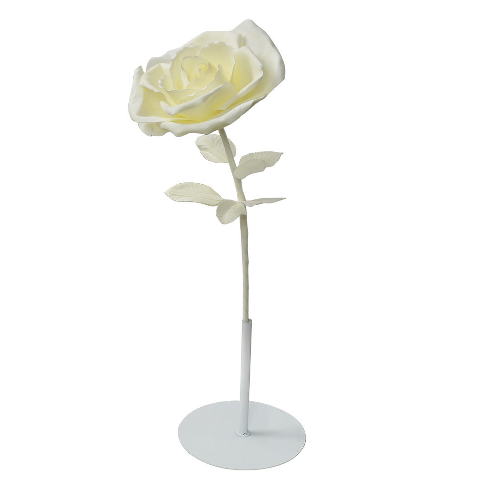 [50781] Décoration rose Blanc Ø 23x80 cm