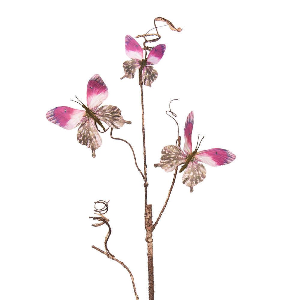 [50808] Decoratie tak met vlinders 14x5x85 cm