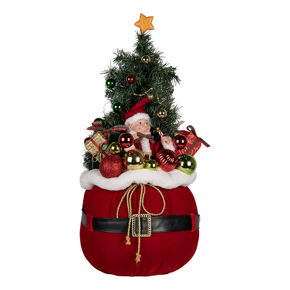 [50829] Décoration Arbre de Noël avec LED Rouge Ø 30x70 cm / 3xAA