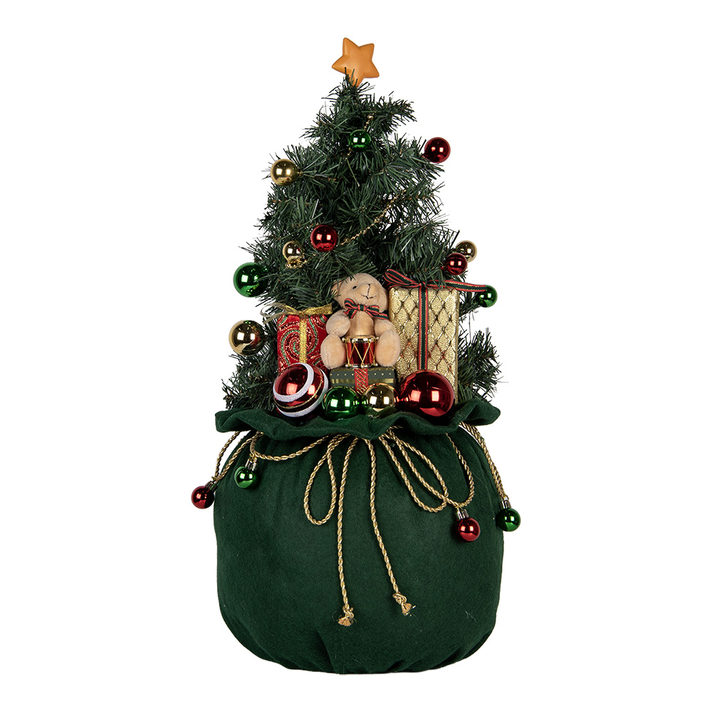 [50830] Décoration Arbre de Noël avec LED Vert Ø 30x68 cm / 3xAA