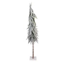 Arbre de Noël artificiel Vert Blanc Ø 15x80 cm