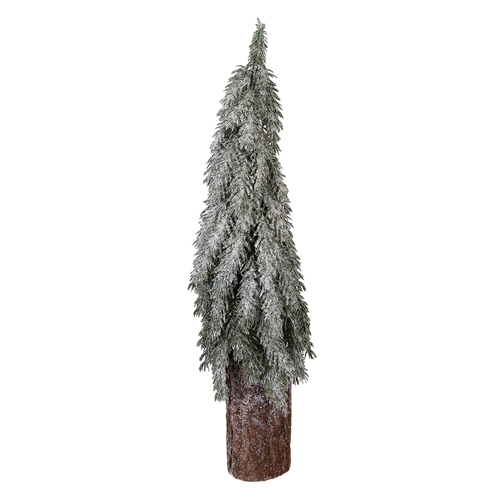 [50837] Künstlicher Weihnachtsbaum Grün Weiß Ø 18x57 cm