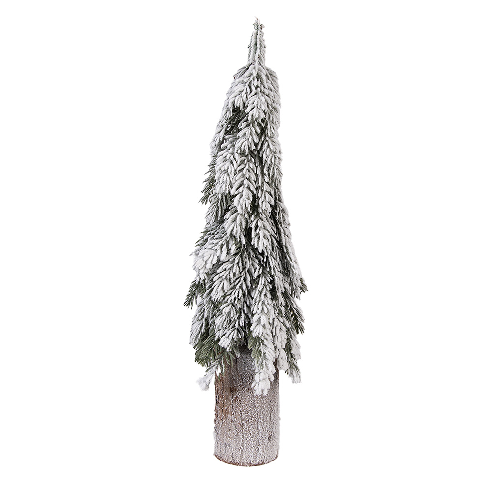 [50838] Künstlicher Weihnachtsbaum Grün Weiß Ø 18x57 cm