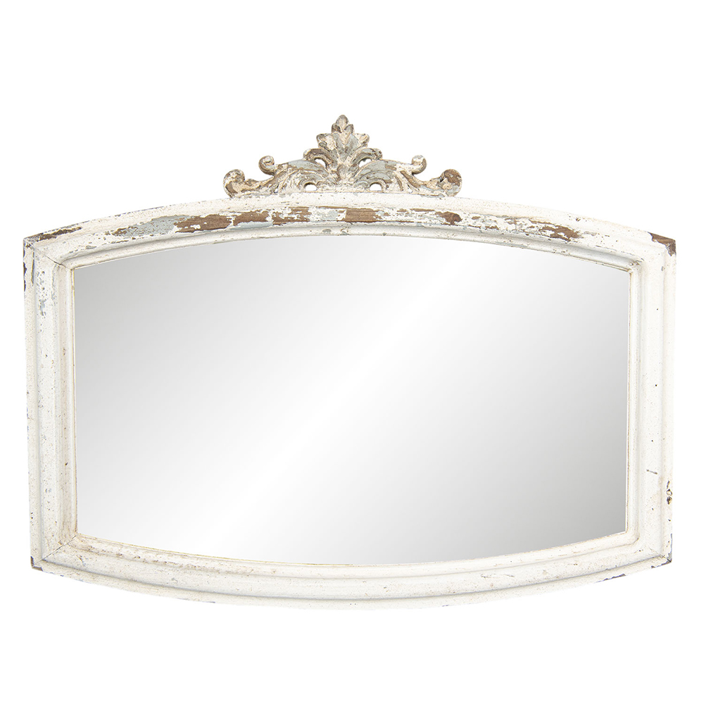 [52S142] Miroir mural Blanc 72x4x55 cm