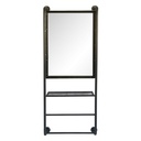 Miroir mural Noir 48x10x124 cm