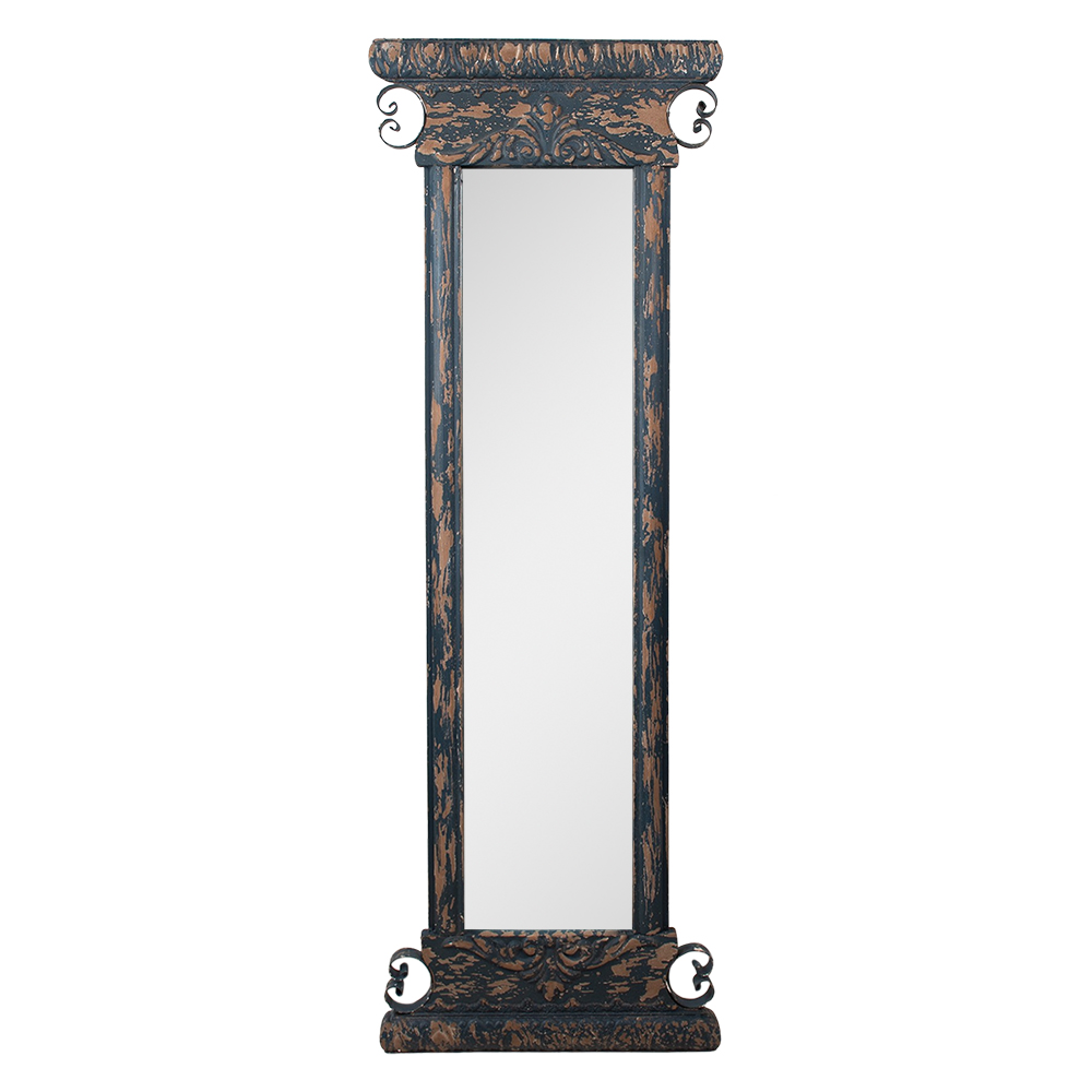 [52S279] Wall Mirror Blue Brown 45x4x131 cm