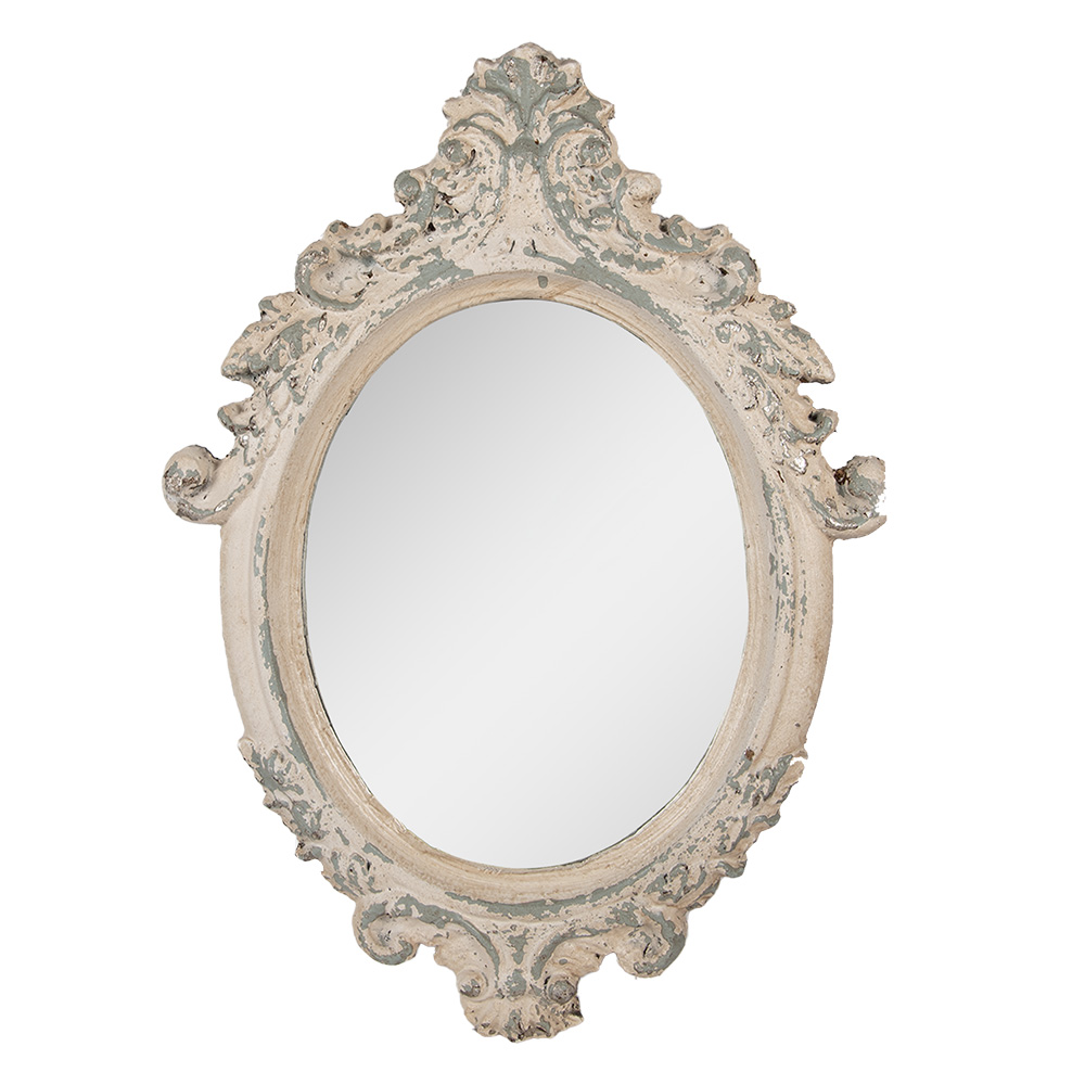 [52S332] Wandspiegel Beige Grau 46x3x64 cm