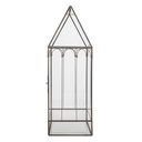 Serre de décoration Transparent Noir 15x15x45 cm