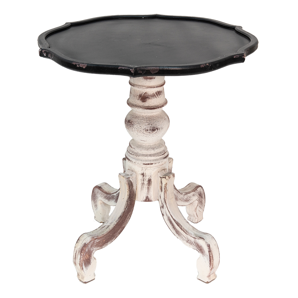[5H0539] Beistelltisch Schwarz Ø 66x75 cm