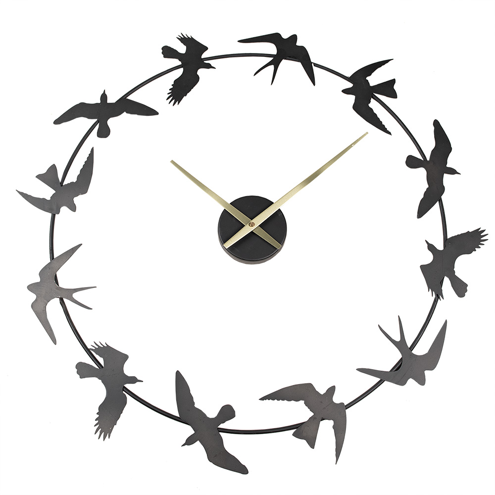 [5KL0227] Wall Clock Black 69x4x66 cm / 1xAA