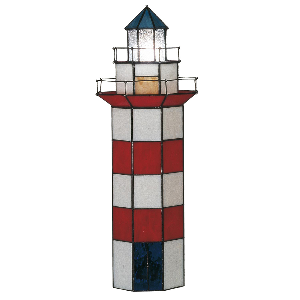 Tafellamp Tiffany vuurtoren Ø 21x56 cm E14/max 2x25W