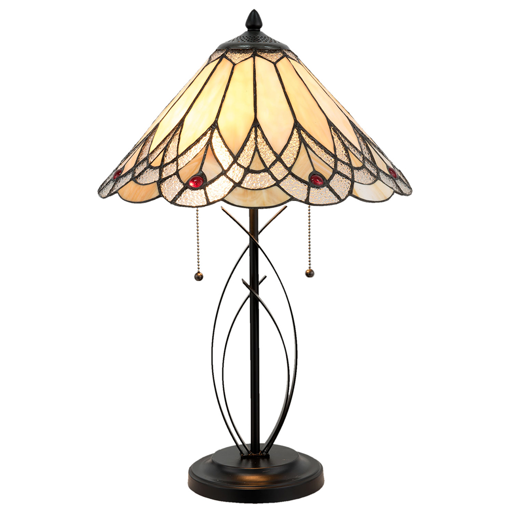 Tafellamp Tiffany Ø 40x60 cm E27/max 2x60W