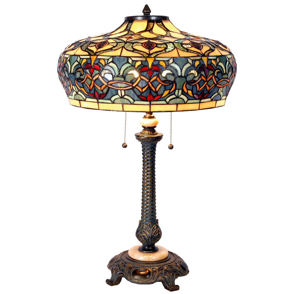 [5LL-5290] Tafellamp Tiffany Ø 47x71 cm E27/max 2x60W