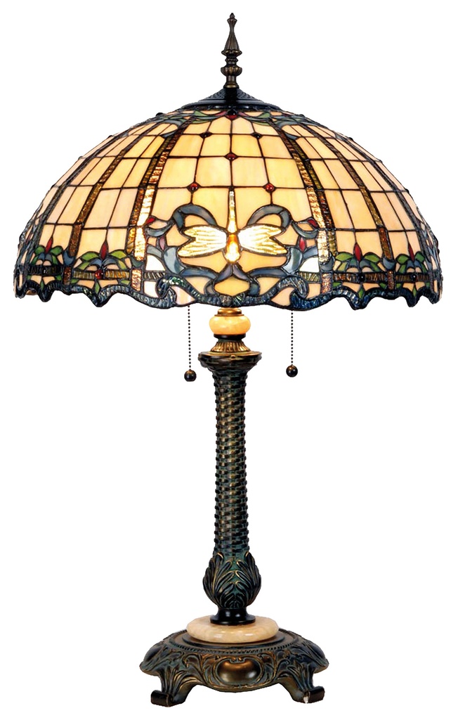 [5LL-5298] Tafellamp Tiffany Ø 50x80 cm E27/max 2x60W