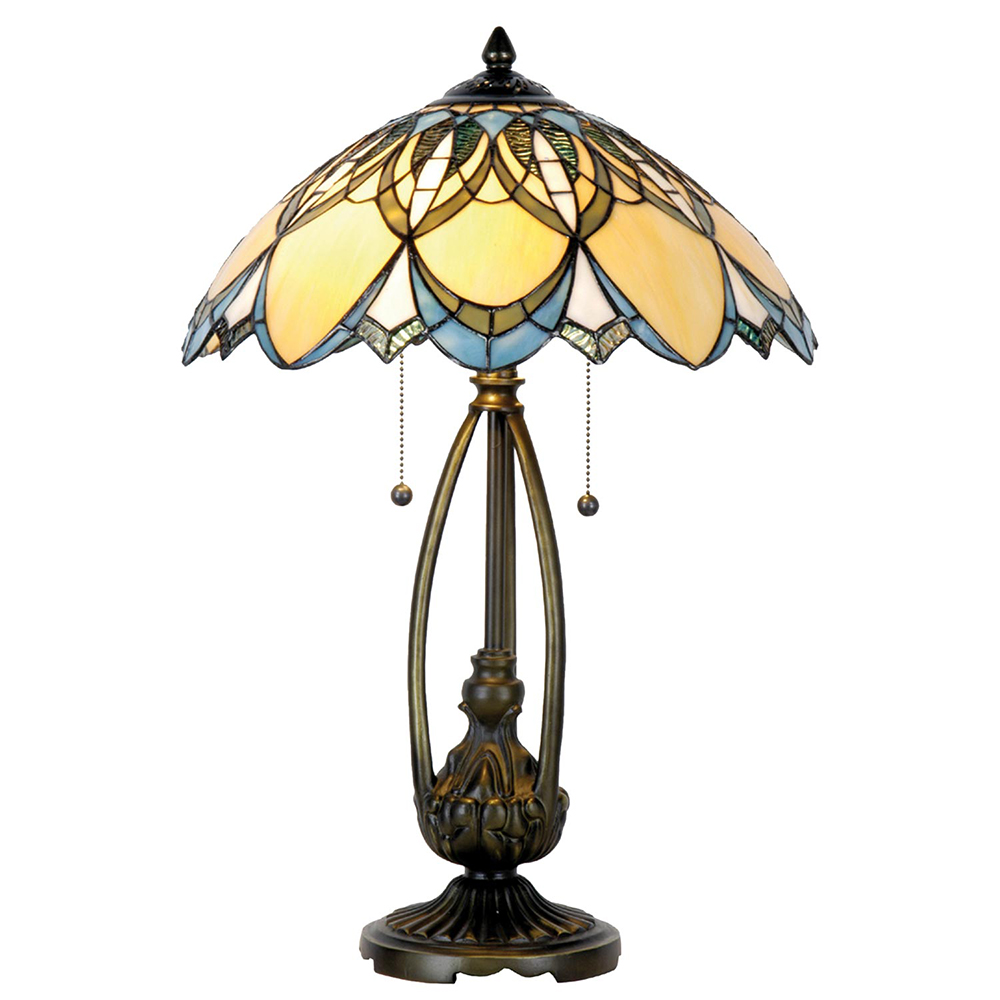 [5LL-5320] Tafellamp Tiffany Ø 40x60 cm E27/max 2x60W