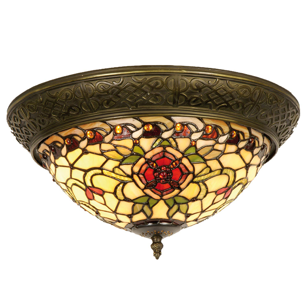Plafondlamp Tiffany Ø 38x19 cm E14/max 2x40W