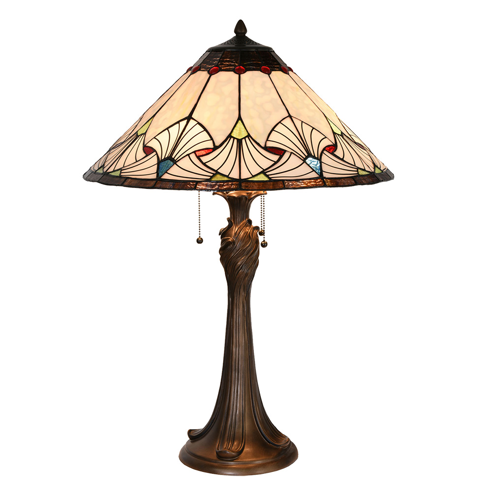 [5LL-5394] Tafellamp Tiffany Ø 51x78 cm E27/max 2x40W