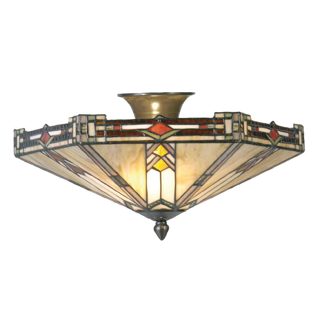 [5LL-5420] Plafondlamp Tiffany Ø 40x23 cm E14/max 2x40W