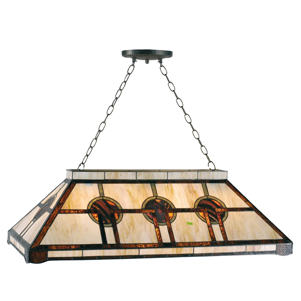 [5LL-5473] Hanglamp pooltafel Tiffany 92x47x30/126 cm E27/max 3x60W