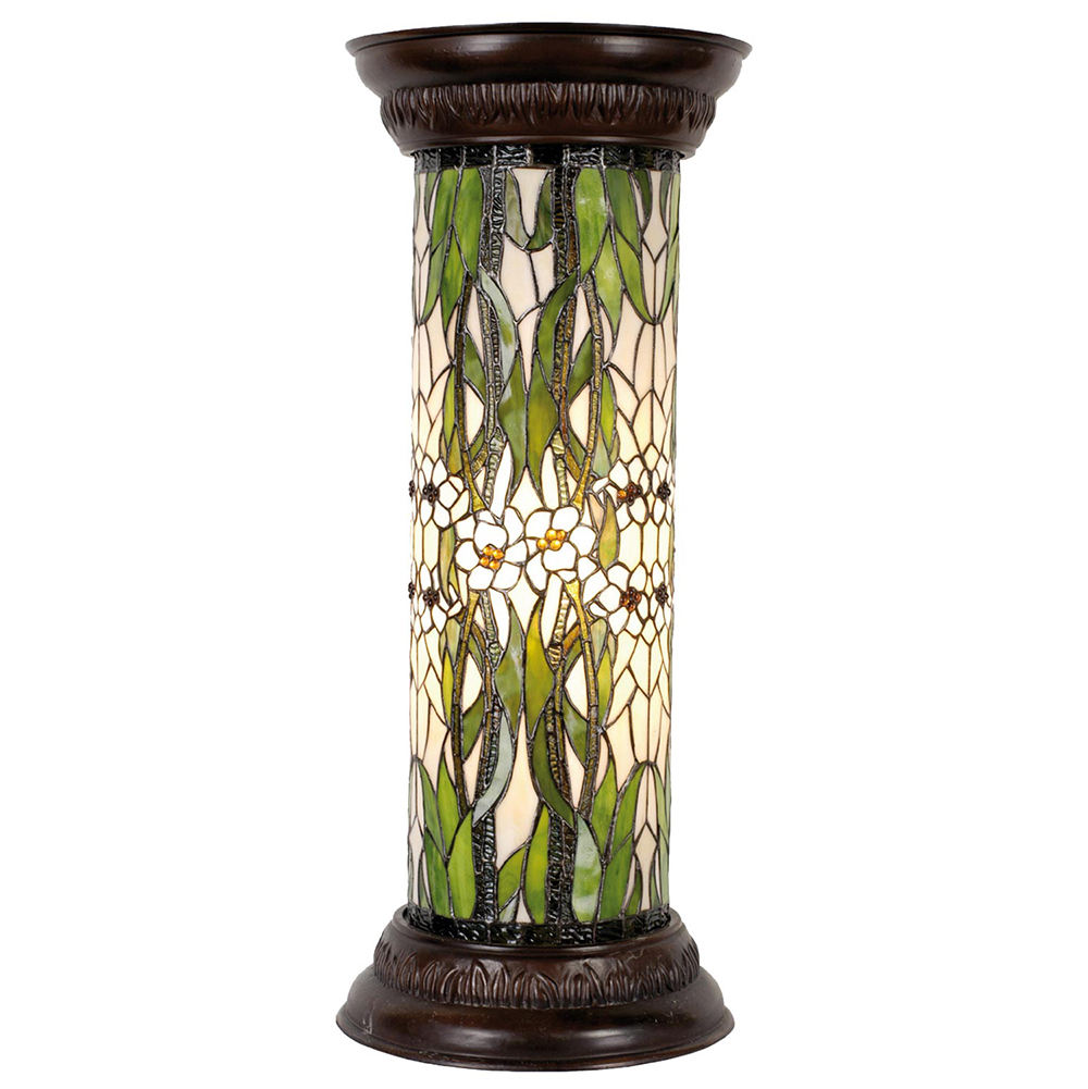[5LL-5539] Zuil Tiffany Ø 31x78 cm E27/max 1x60W