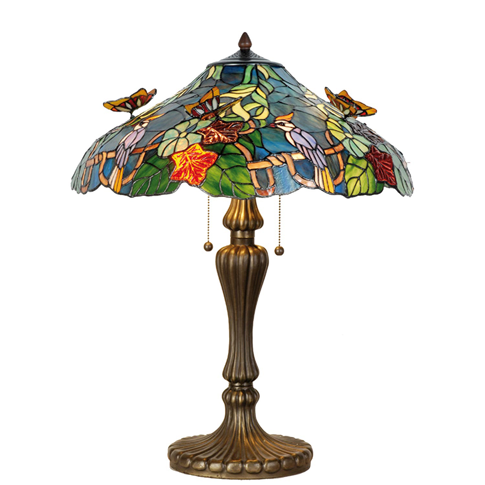[5LL-5582] Tafellamp Tiffany Ø 52x65 cm E27/max 2x60W