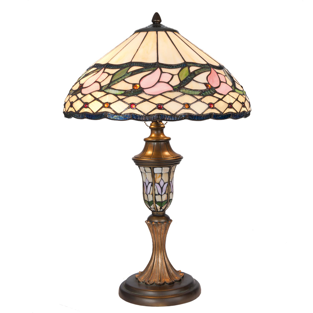 [5LL-5774] Tafellamp Tiffany Ø 40x60 cm E27/max 2x60W