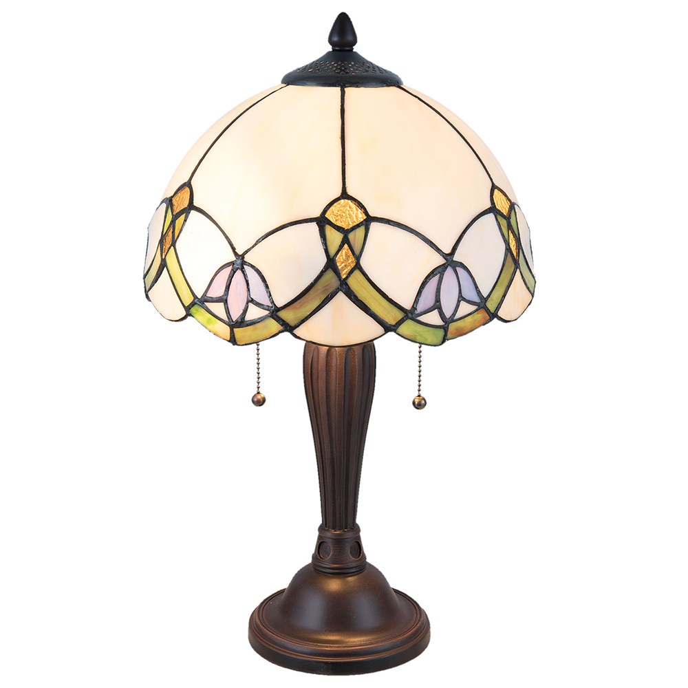 [5LL-5918] Tafellamp Tiffany Ø 30x50 cm E27/max 2x40W