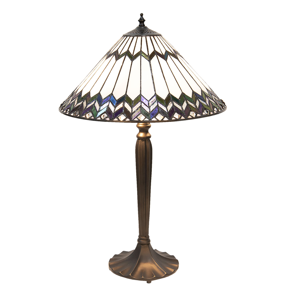 [5LL-5985] Tafellamp Tiffany Ø 40x62 cm E27/max 2x60W