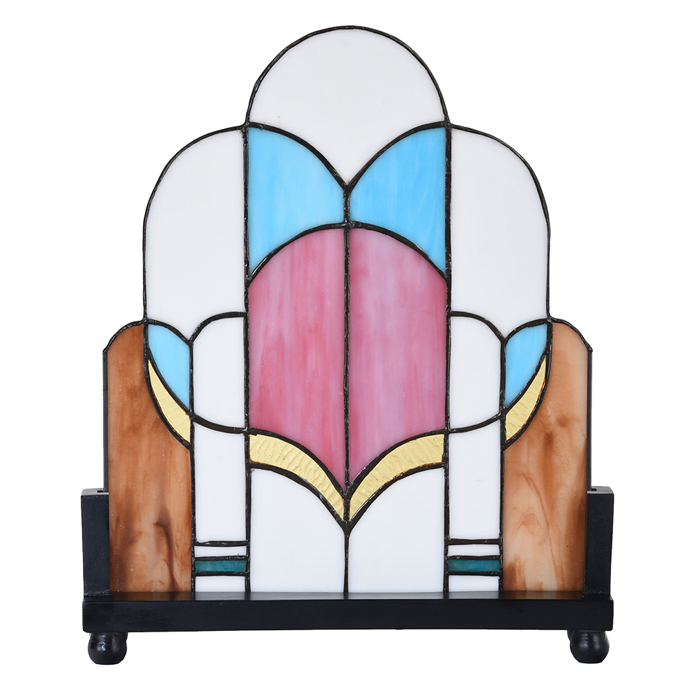 [5LL-6116] Glaspaneel Tiffany staand 30x3x25 cm