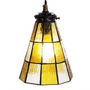 Pendant Lamp Tiffany Brown, White Ø 15x115 cm E14/max 1x40W