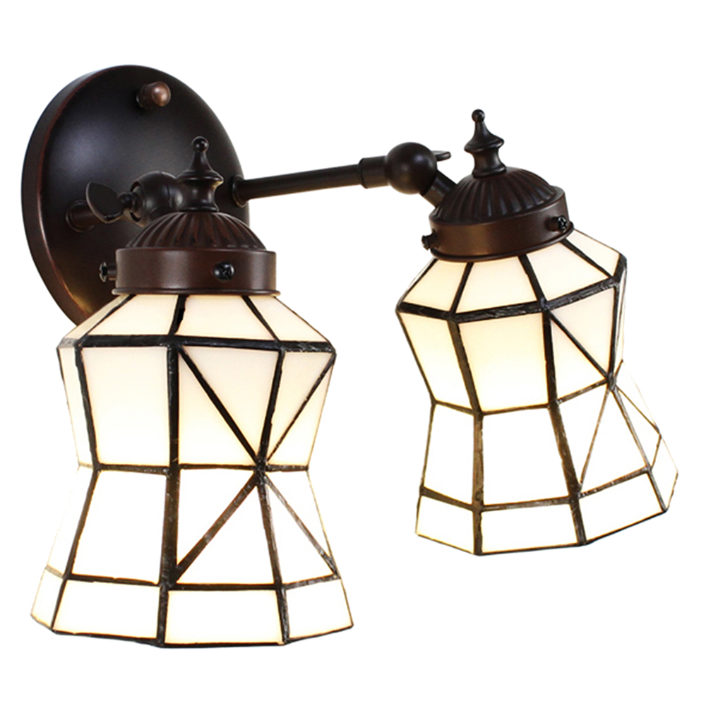 [5LL-6211] Wandlamp Tiffany 30x23x23 cm E14/max 2x40W