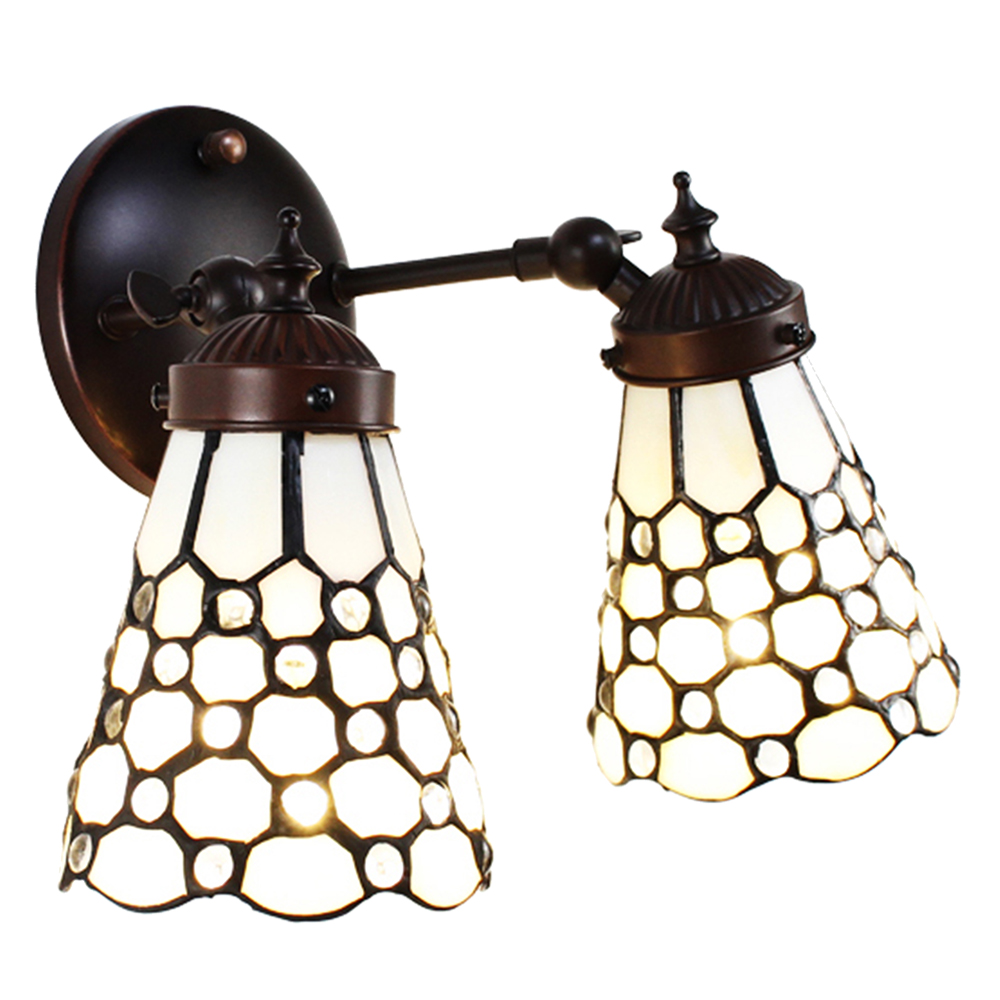 [5LL-6214] Wandlamp Tiffany 30x23x23 cm E14/max 2x40W