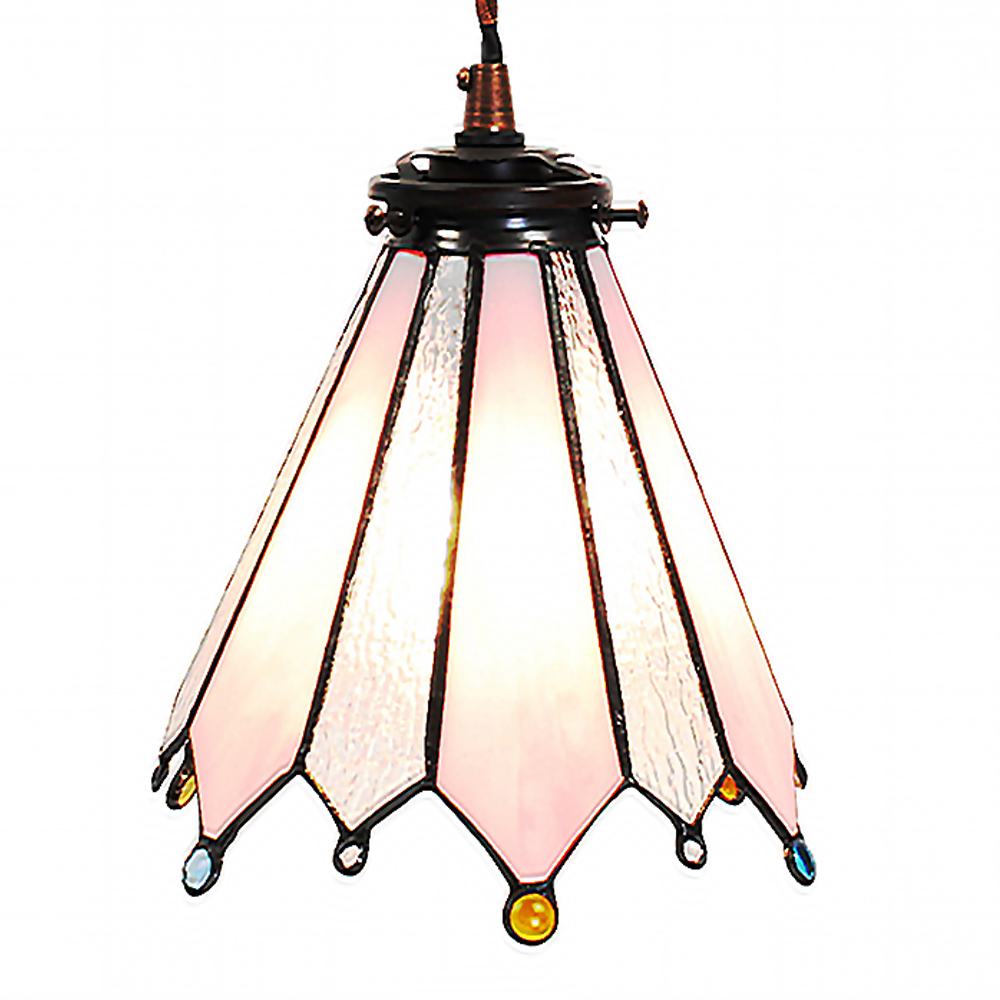[5LL-6218] Suspension Tiffany Rose 18x15x115 cm E14/max 1x25W