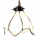 Pendant Lamp Tiffany White, Yellow Ø 18x115 cm E14/max 1x25W