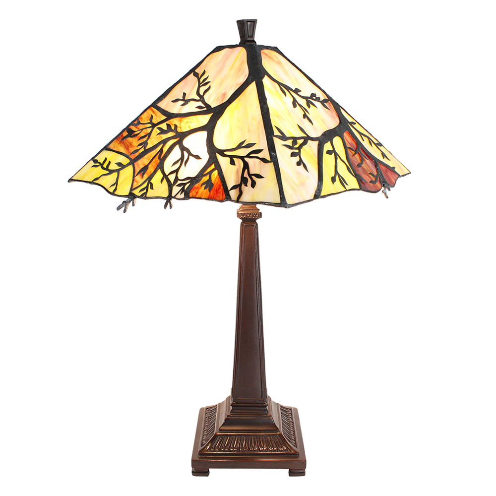 Tafellamp Tiffany 36x36x57 cm E27/max 2x60W