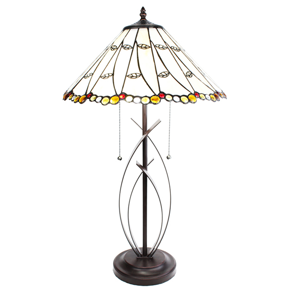 [5LL-6284] Tafellamp Tiffany Ø 41x68 cm E27/max 2x60W