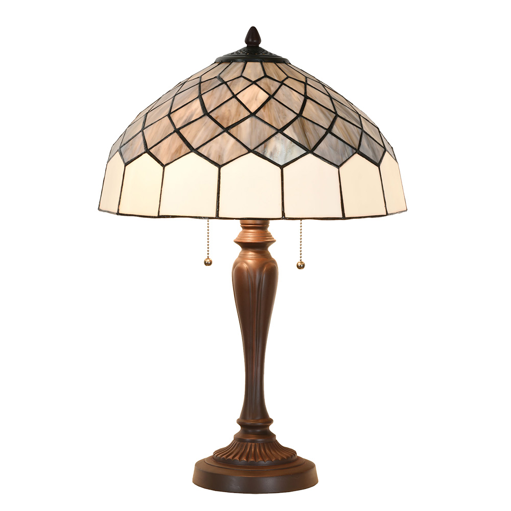 [5LL-6330] Tafellamp Tiffany Ø 40x58 cm E27/max 2x60W