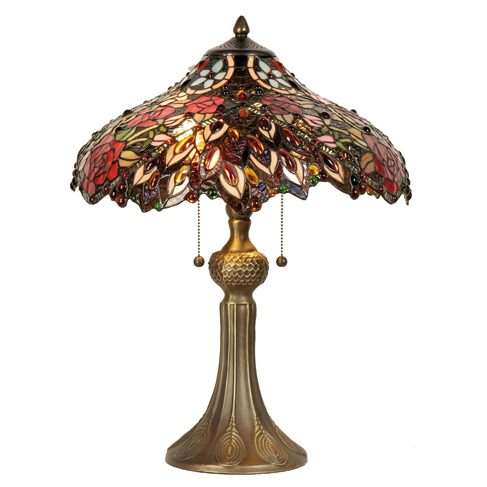 Tafellamp Tiffany Ø 43x58 cm E27/max 2x60W