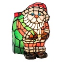 Table lamp Tiffany Santa Claus Red White 17x11x22 cm E14/max 1x15W