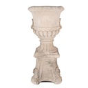 Vaso Porta Pianta Beige 33x33x69 cm