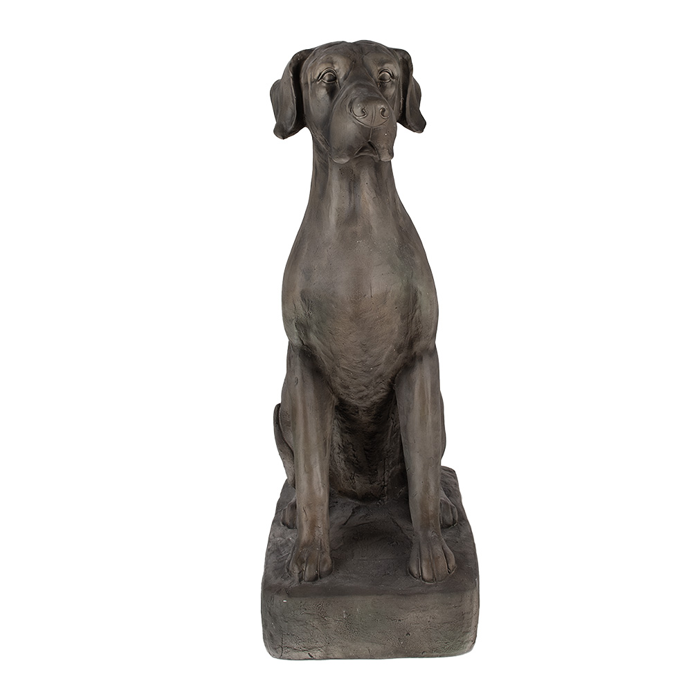[5MG0044] Statua Cane Grigio 44x26x73 cm